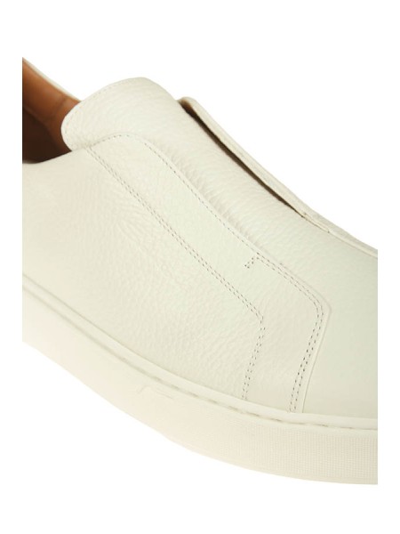 Sneaker Santoni Slip-On Bianco/Marrone